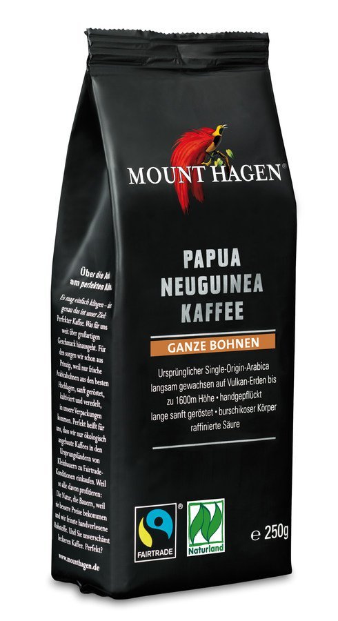 Mount Hagen Röstkaffee ganze Bohne 250g
