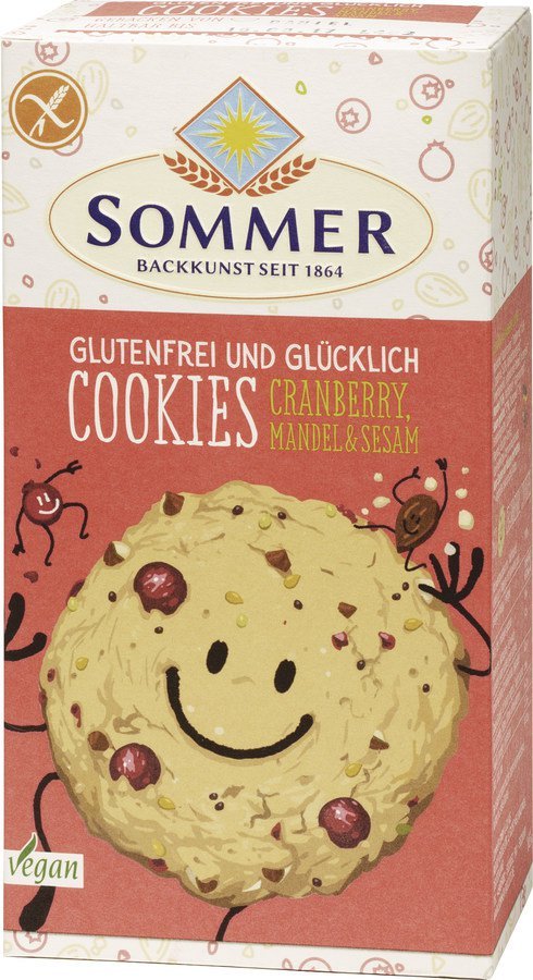 Glutenfrei und Glücklich Cookies Cranberry, 125g